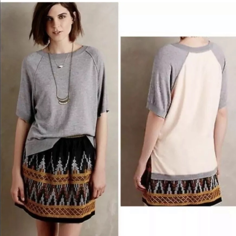 Anthropologie Moth Grey High Low Top